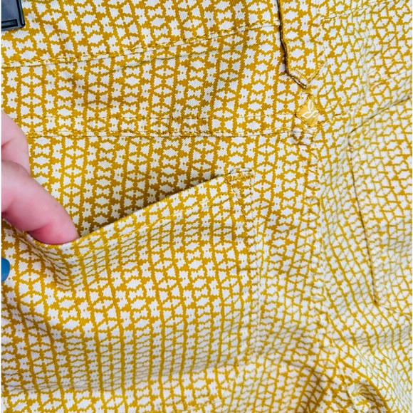 prAna Jean Shorts Kara Ultra Soft Denim Cuffed Marigold Mixer Yellow 6/28 NEW - Picture 9 of 15